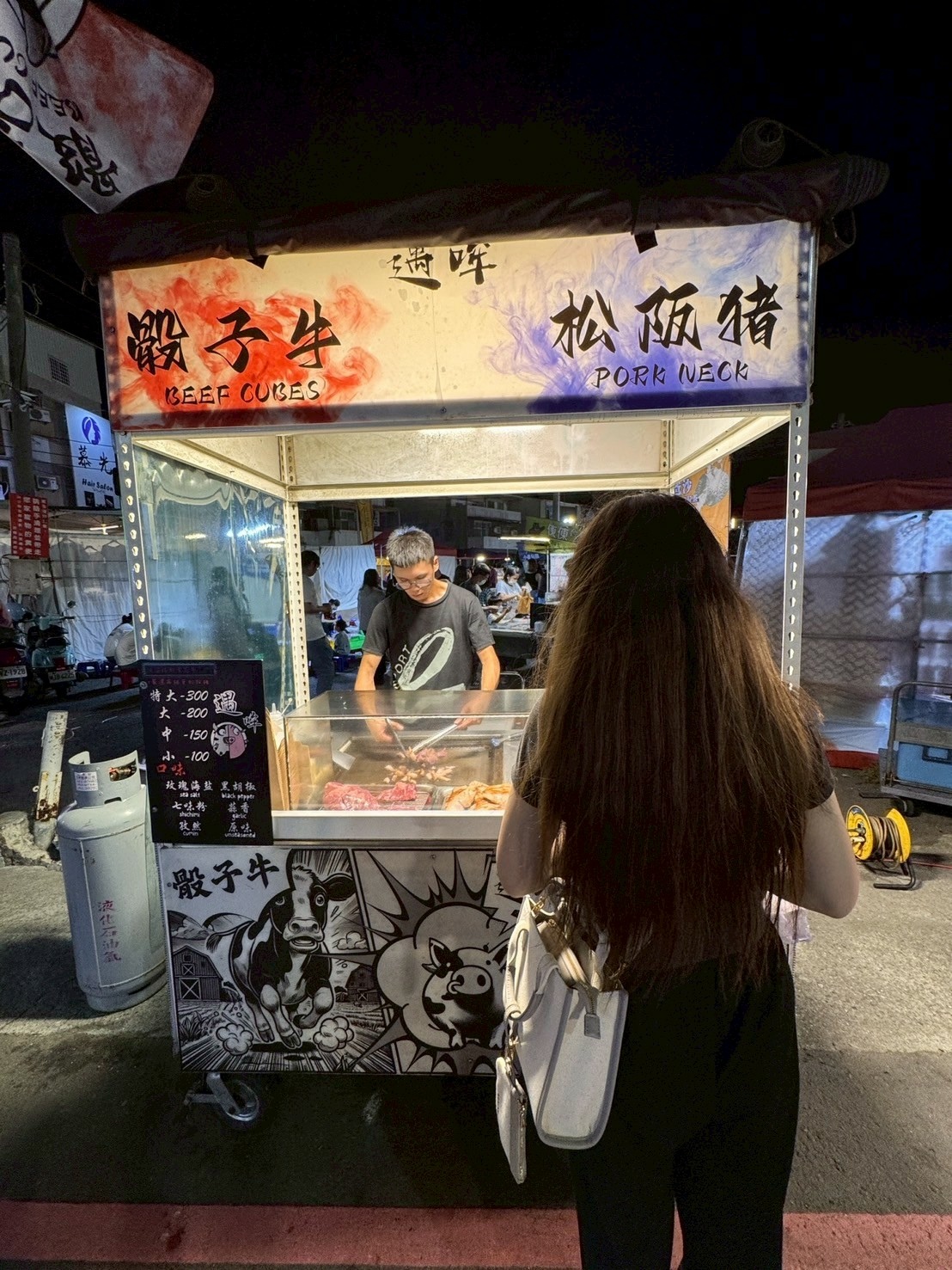 遇哞骰子牛與松阪豬的攤位