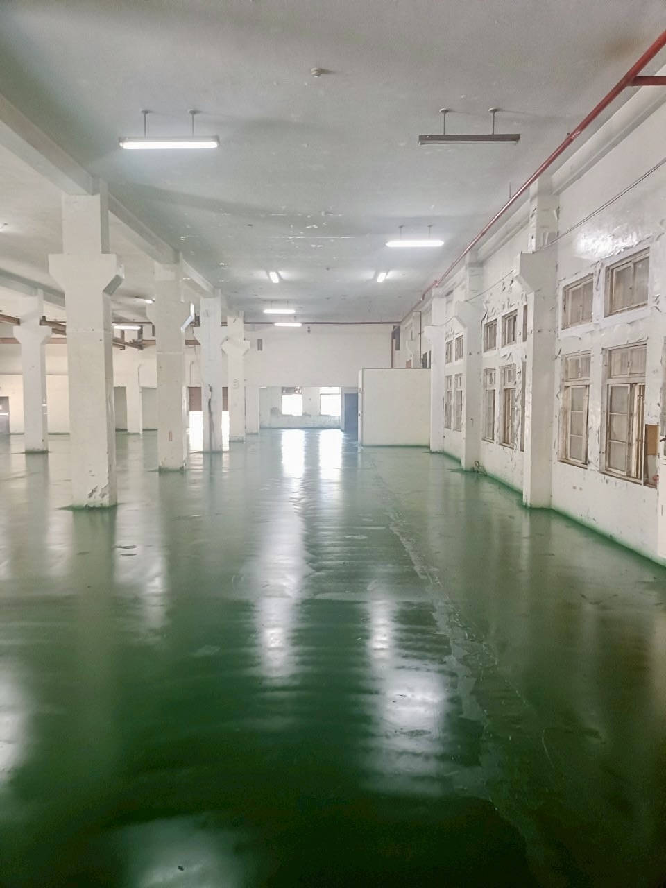 完工後兼具光澤與防滑的地面