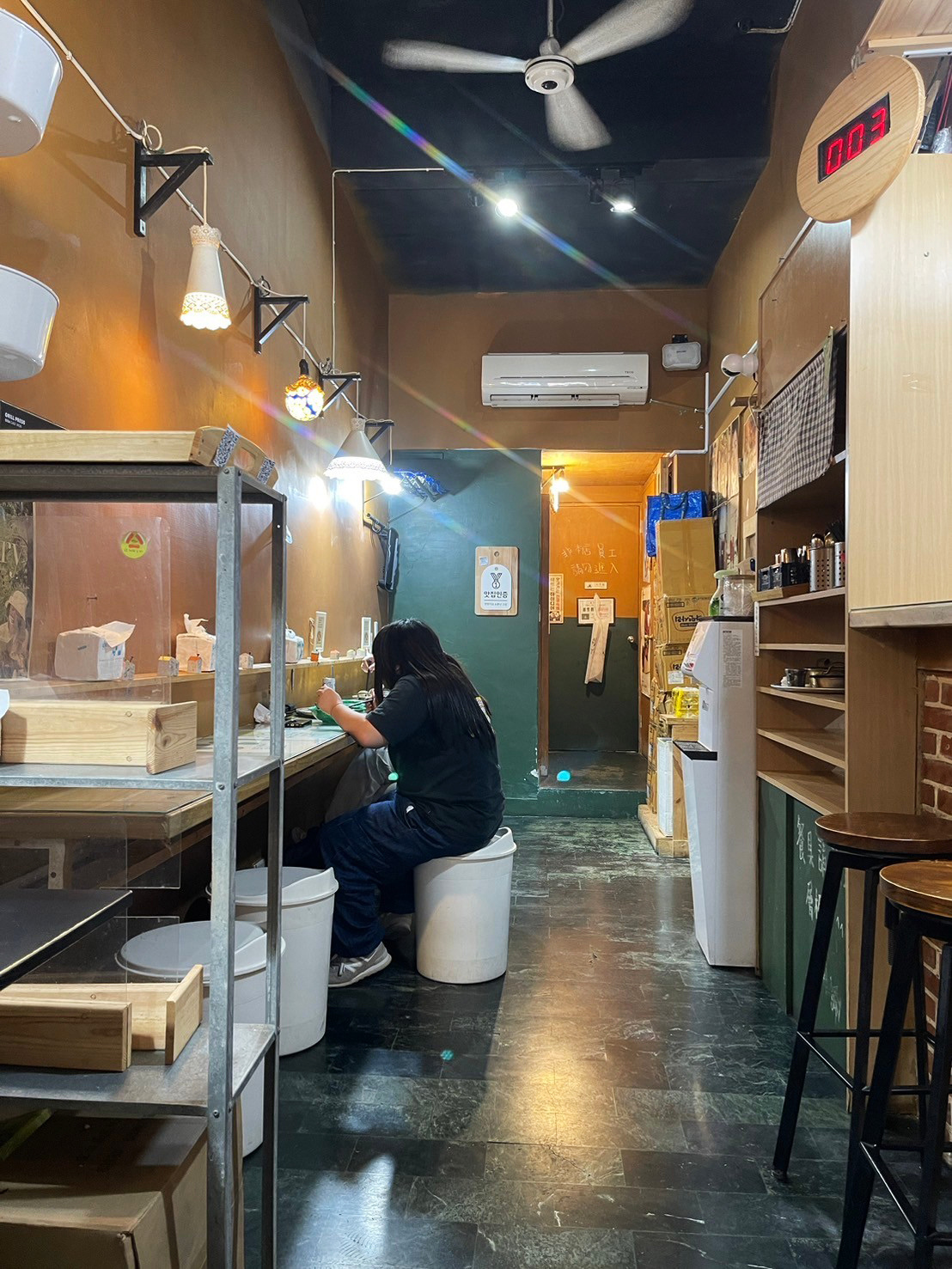 長型店面的座位