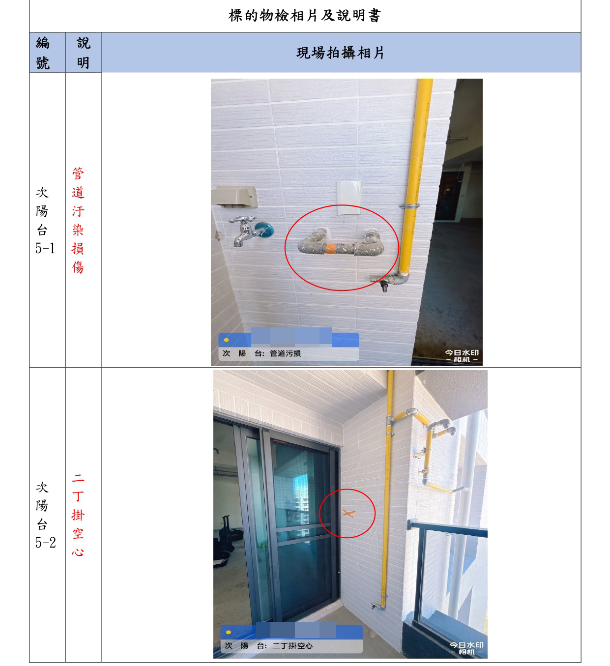 依報告逐項確認建商修繕成果