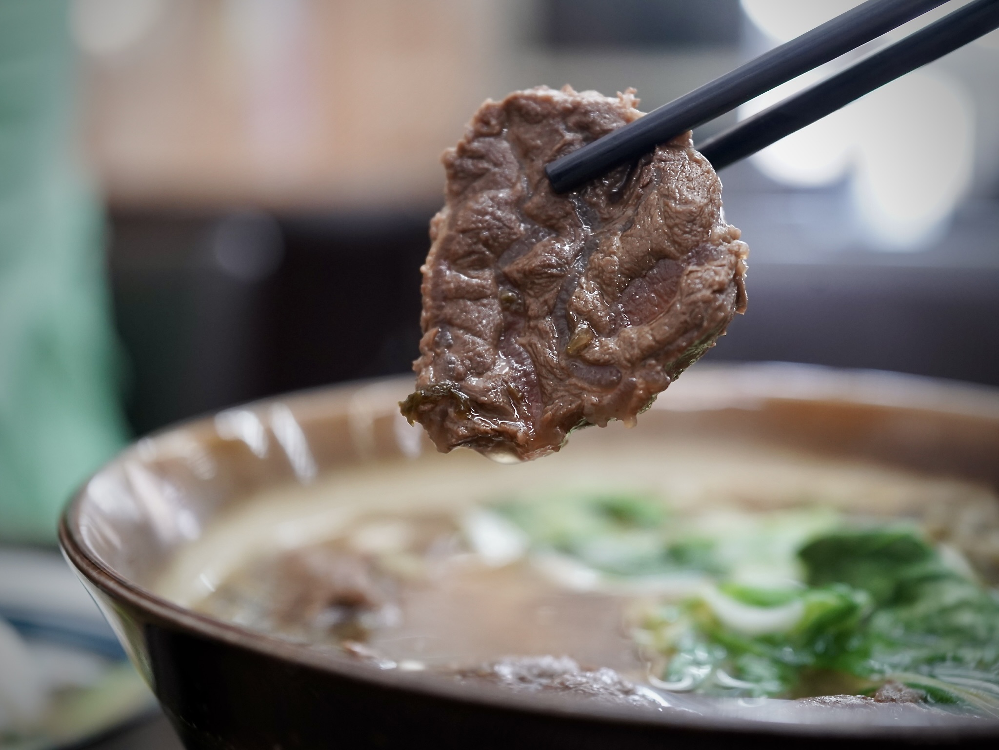 張家牛肉麵牛肉大塊特寫
