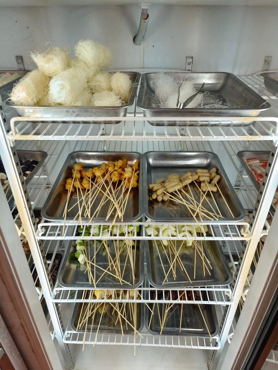 自助吧的食材陳列