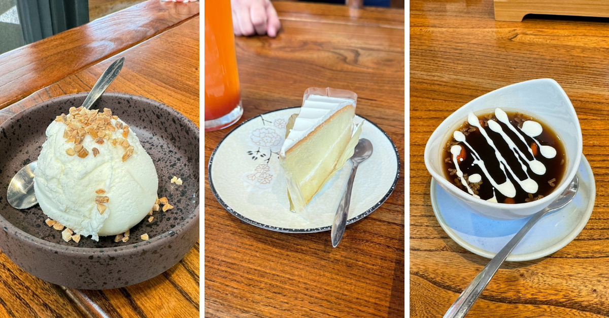 餐後甜點:冰淇淋、香草波士頓、黑糖桂花凍