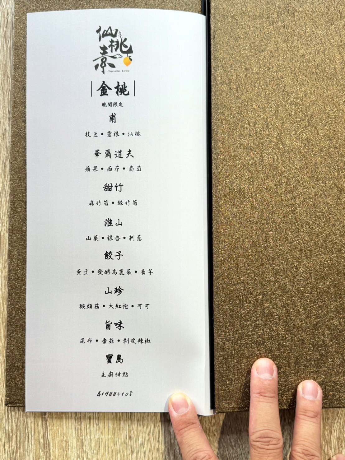 當季的菜色介紹