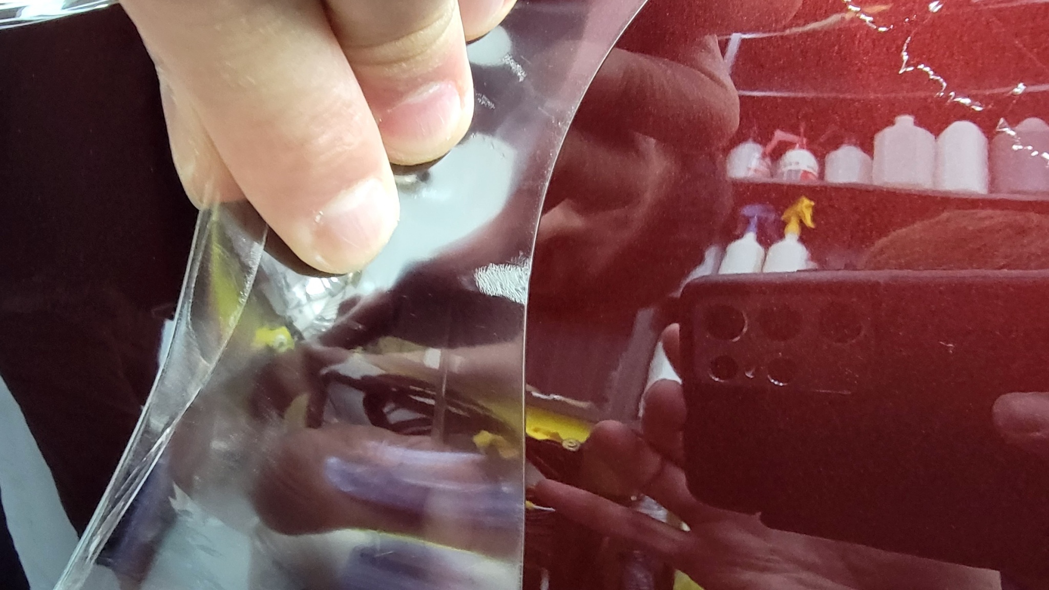 撕膜過程中露出的漆面狀況